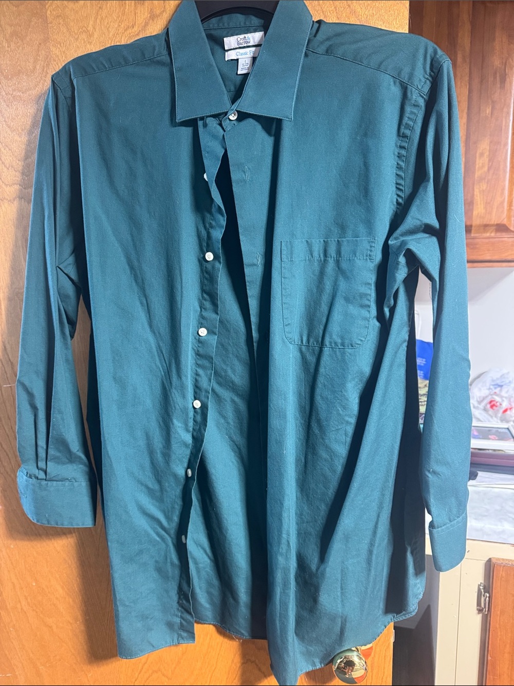 St. John's Bay Men's Teal Button-Up Shirt